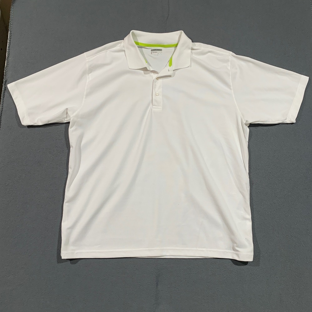ZORREL Men's White Technicore Performance Polo‎ Shirt Size 3XL Short Sleeve